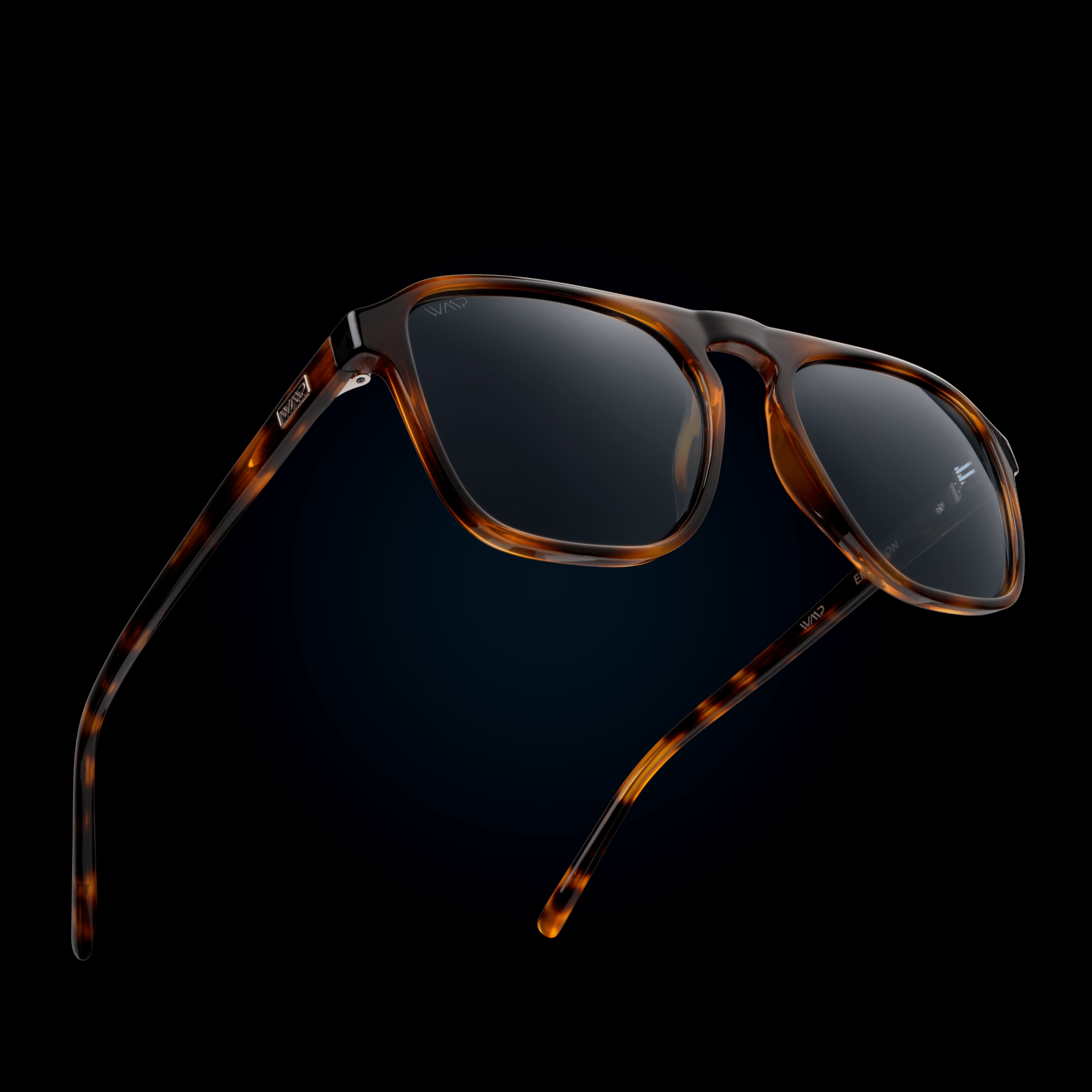 EMERSON Unisex Square Aviator Sunglasses in Brown Tortoise by WMP Eyewear - PUNCH Watch & Eyewear - WMP Eyewear