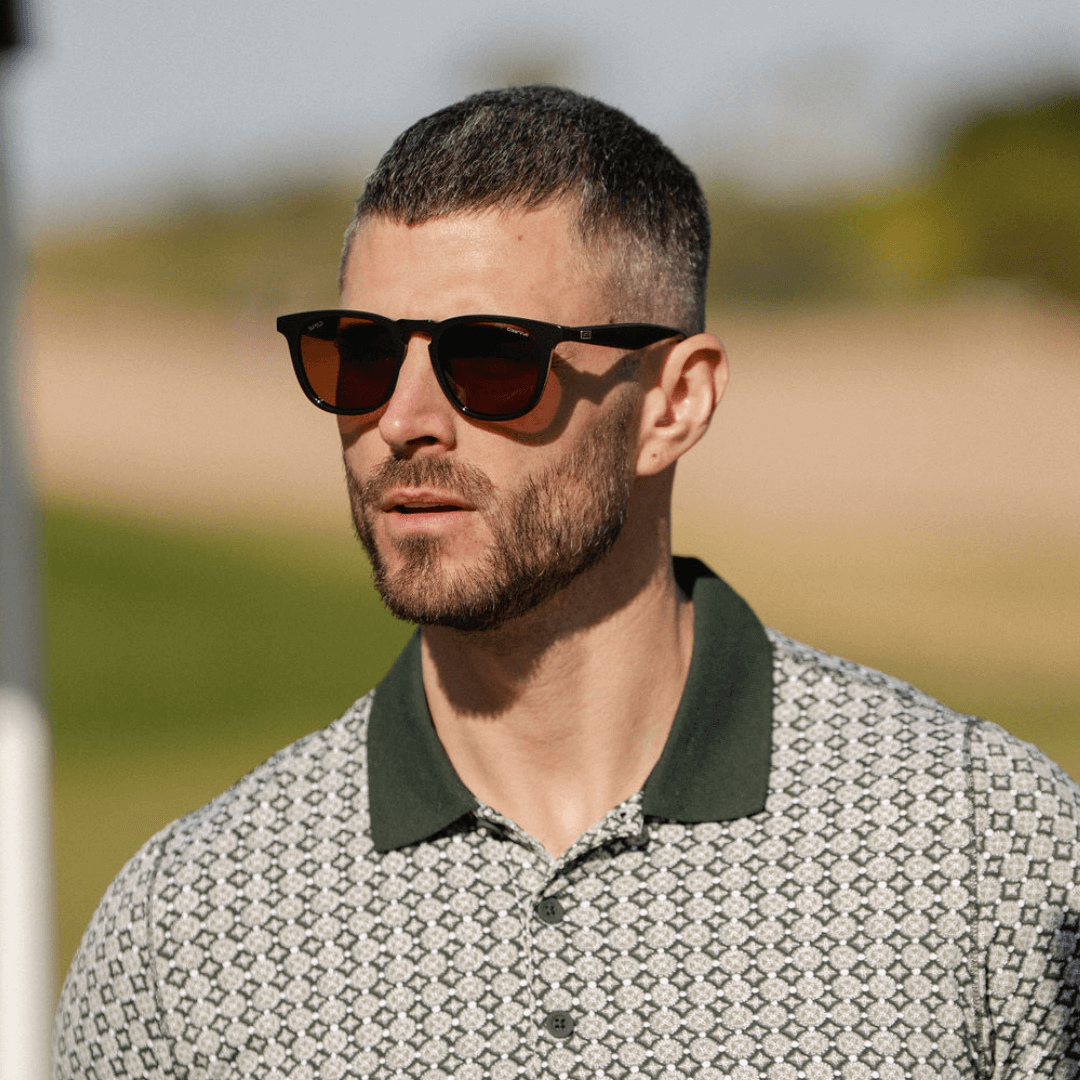 WYNDHAM Men's Golf Special Edition Sunglasses in Glossy Black by WMP Eyewear - PUNCH Watch & Eyewear - WMP Eyewear