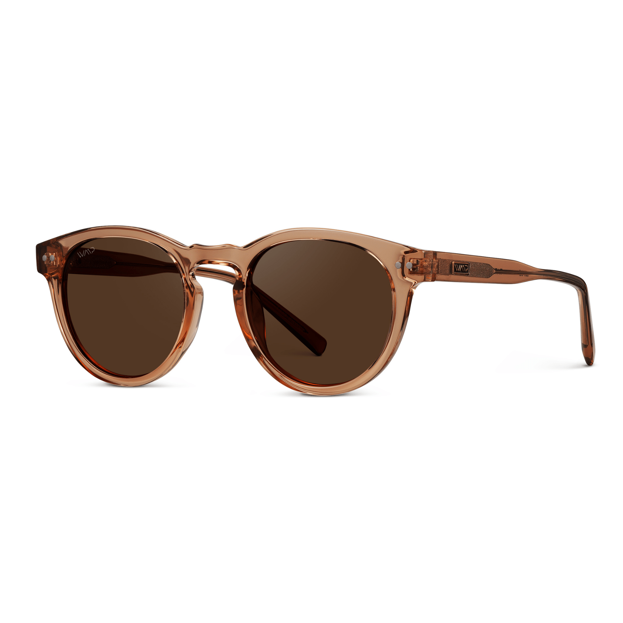 TATE Retro Round Unisex Sunglasses in Light Crystal Brown by WMP Eyewear - PUNCH Watch & Eyewear - WMP Eyewear