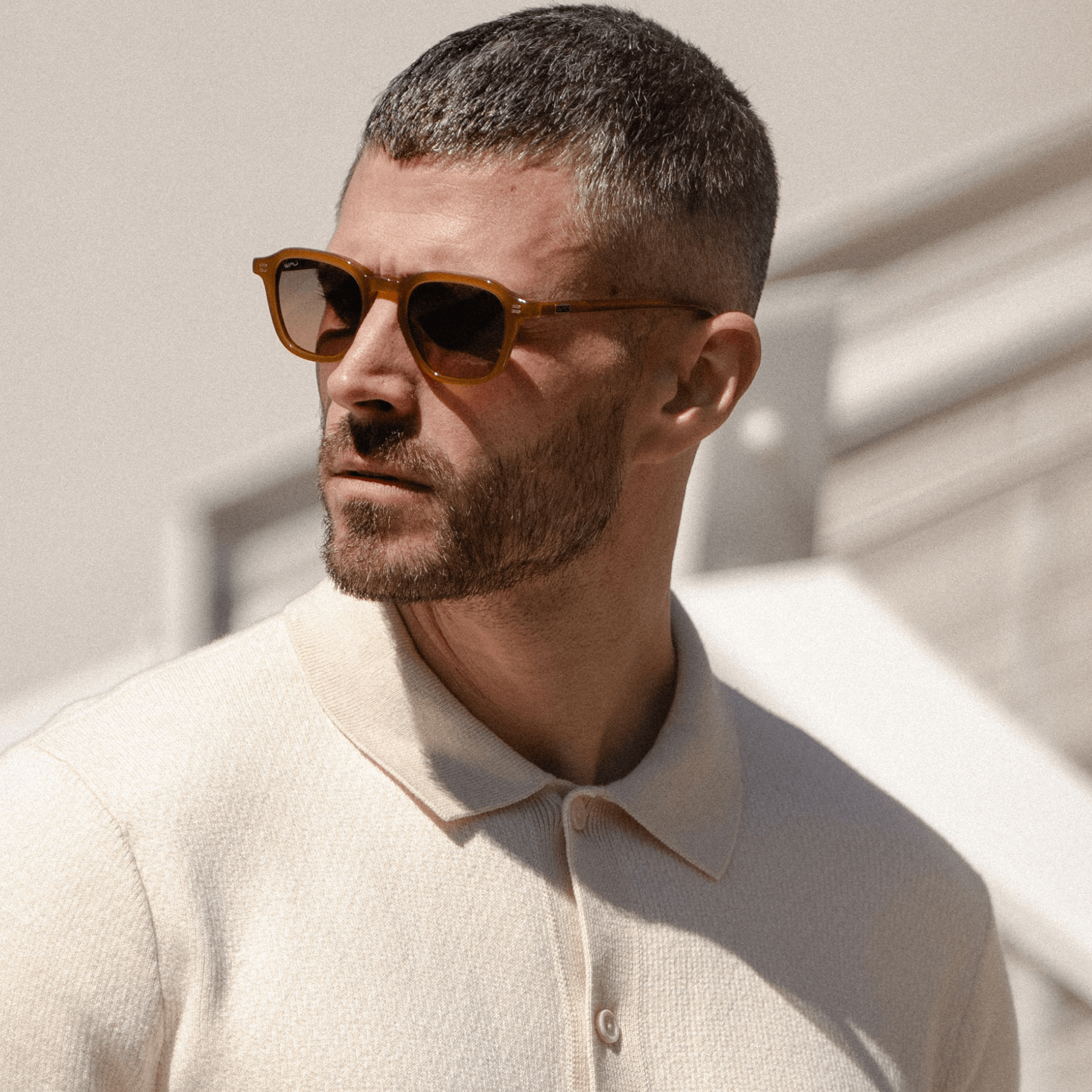 SILAS Polarized Square Sunglasses in Dune Brown by WMP Eyewear - PUNCH Watch & Eyewear - WMP Eyewear