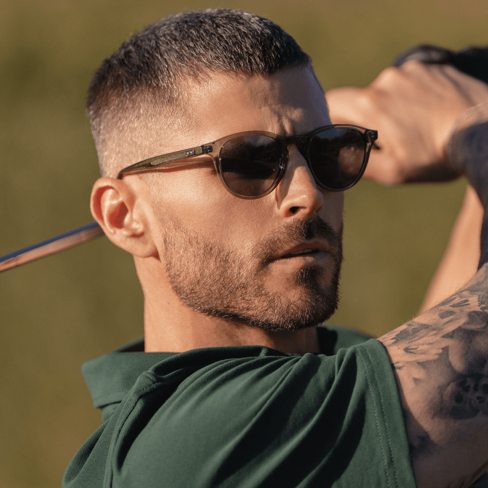 BIRDIE Men's Golf Special Edition Sunglasses in Crystal Agave by WMP Eyewear - PUNCH Watch & Eyewear - WMP Eyewear