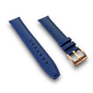 PUNCH SEMPER Genuine Leather Blue Watch Strap Rose Gold Buckle