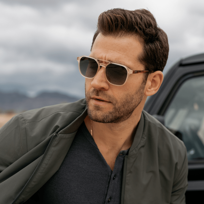 HUNTER Men's Double Bridge Aviator Sunglasses in Tortoise Champagne by WMP Eyewear - PUNCH Watch & Eyewear - WMP Eyewear