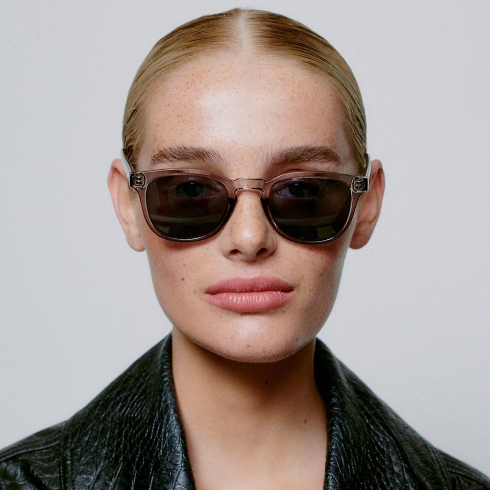 A.KJÆRBEDE (AKJAERBEDE) Bate Sunglasses | Grey Transparent Square Frame - PUNCH Watch & Eyewear - A.KJÆRBEDE
