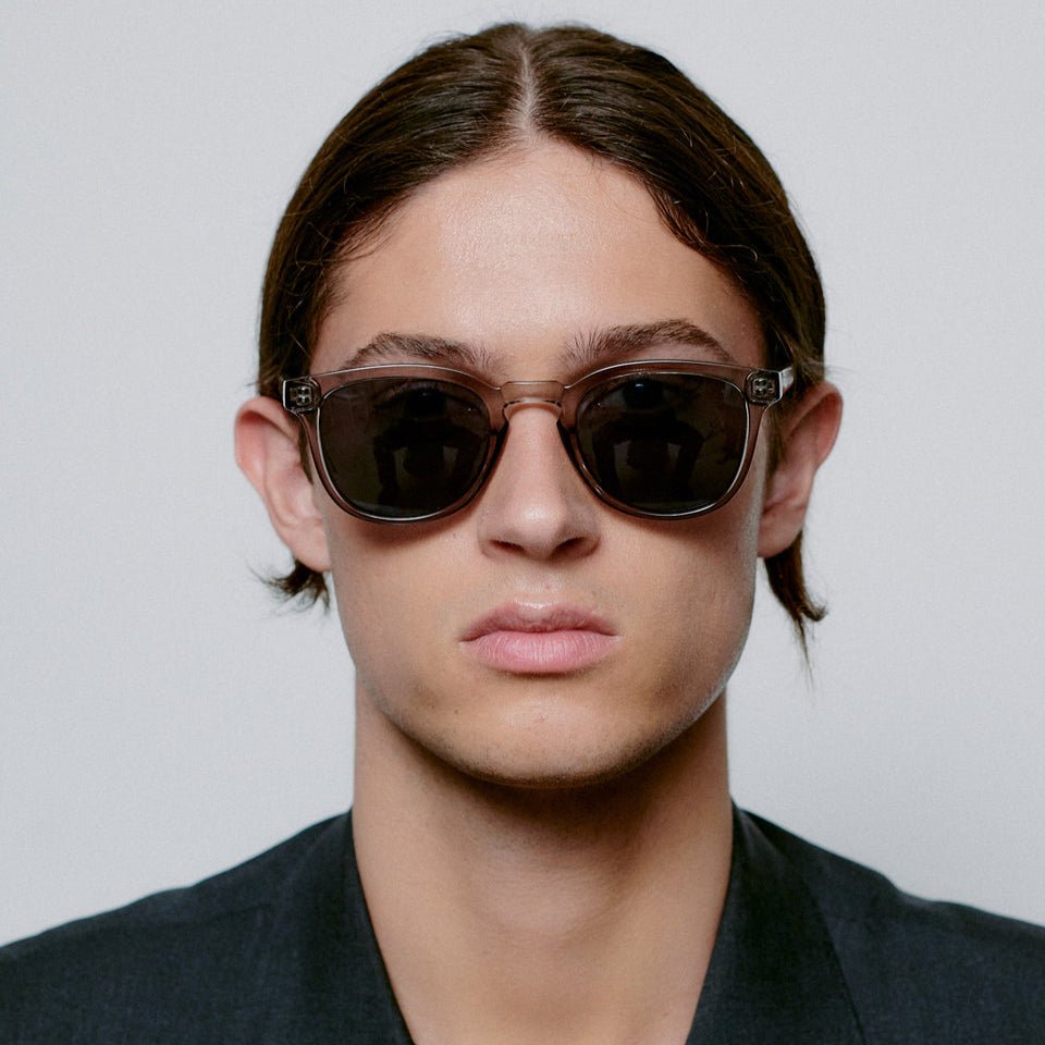 A.KJÆRBEDE (AKJAERBEDE) Bate Sunglasses | Grey Transparent Square Frame - PUNCH Watch & Eyewear - A.KJÆRBEDE
