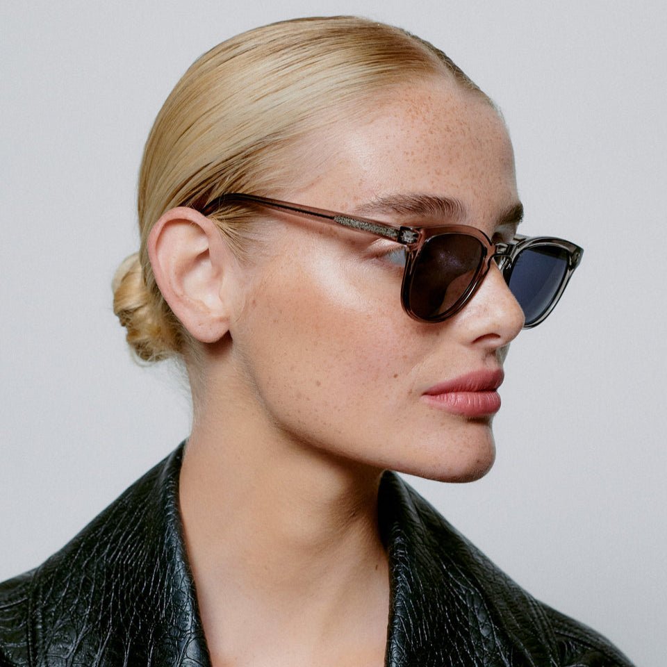 A.KJÆRBEDE (AKJAERBEDE) Bate Sunglasses | Grey Transparent Square Frame - PUNCH Watch & Eyewear - A.KJÆRBEDE