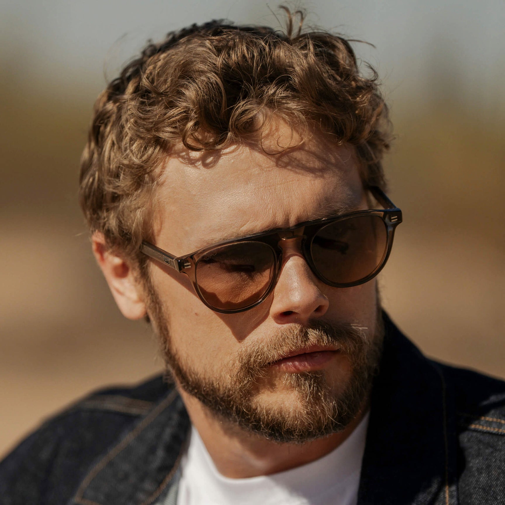 AXEL Men's Rounded Aviator Sunglasses in Crystal Gunmetal by WMP Eyewear - PUNCH Watch & Eyewear - WMP Eyewear