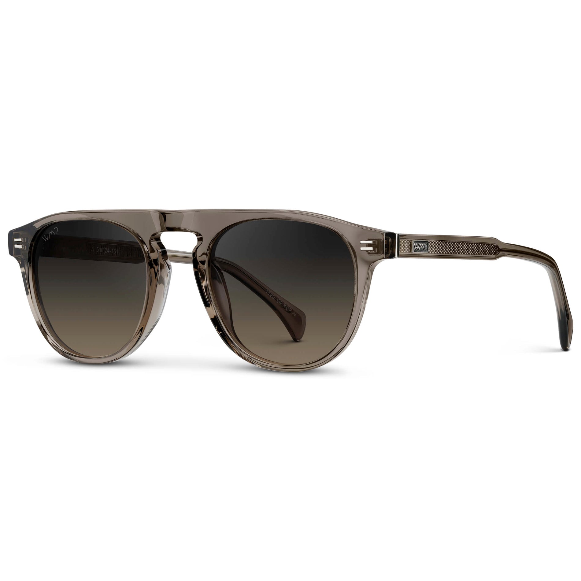 AXEL Men's Rounded Aviator Sunglasses in Crystal Gunmetal by WMP Eyewear - PUNCH Watch & Eyewear - WMP Eyewear