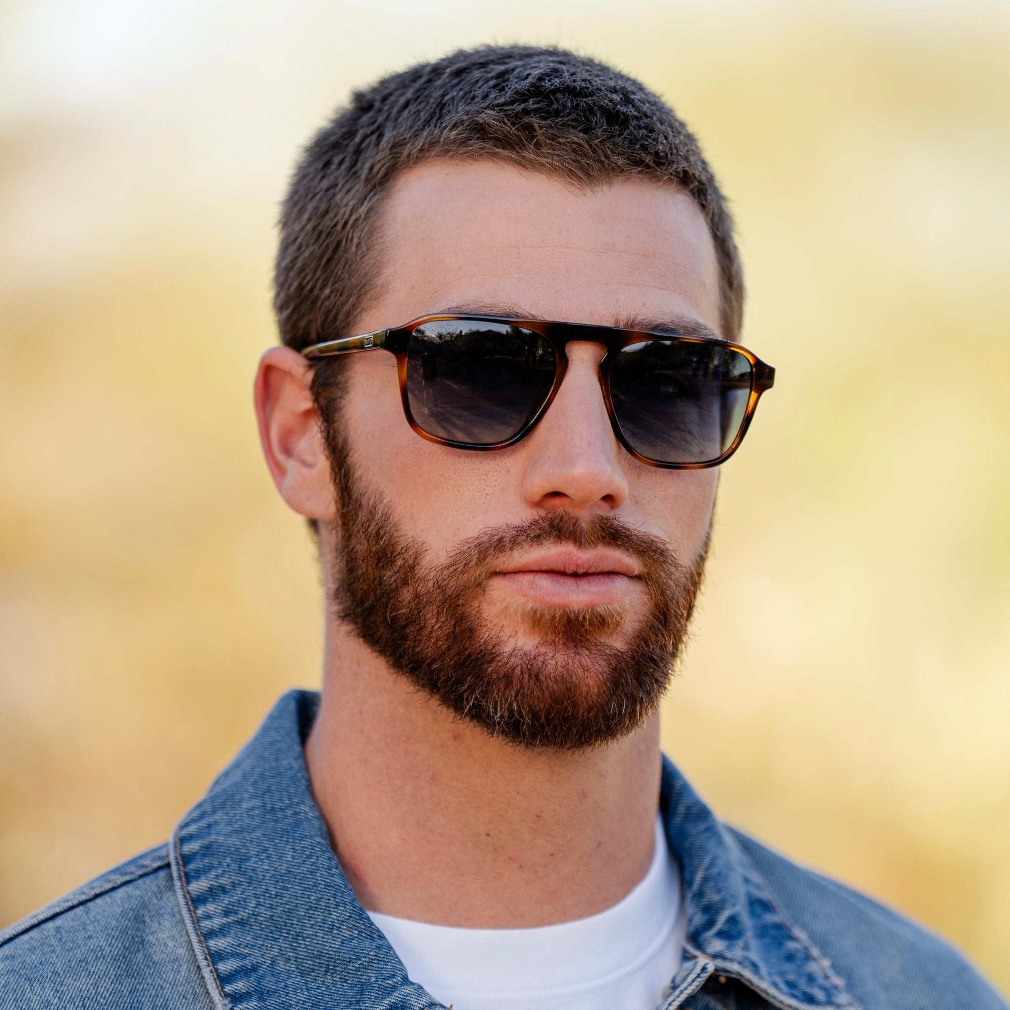 EMERSON Unisex Square Aviator Sunglasses in Brown Tortoise by WMP Eyewear - PUNCH Watch & Eyewear - WMP Eyewear