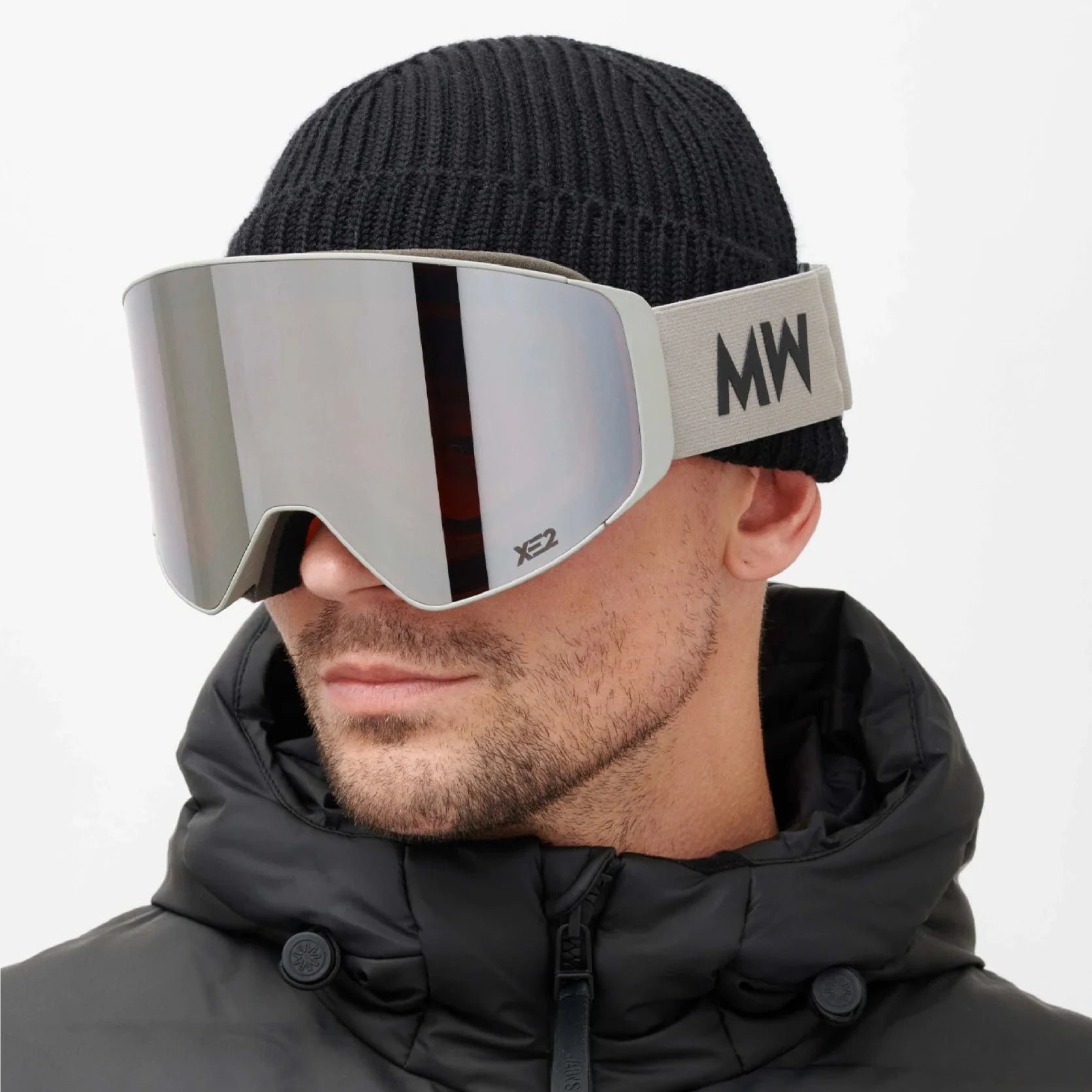Messy Weekend Mirrored Ski Goggles, CLEAR XE2, Dual Layered UV400, Light Grey - PUNCH Watch & Eyewear - MESSY WEEKEND