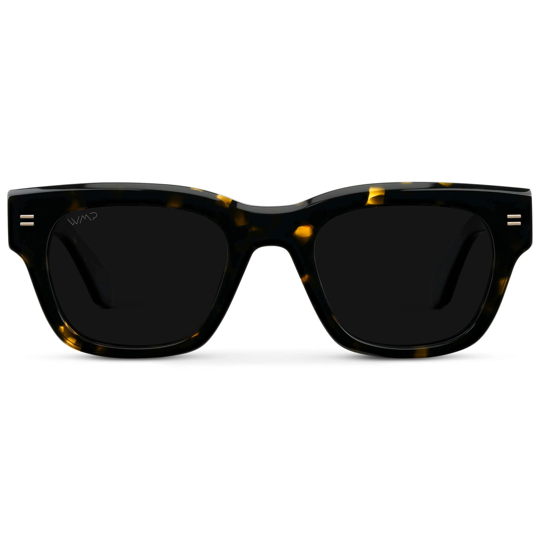 CLINT Men's Oversized Rectangular Sunglasses in Obsidian Gold Tortoise by WMP Eyewear - PUNCH Watch & Eyewear - WMP Eyewear