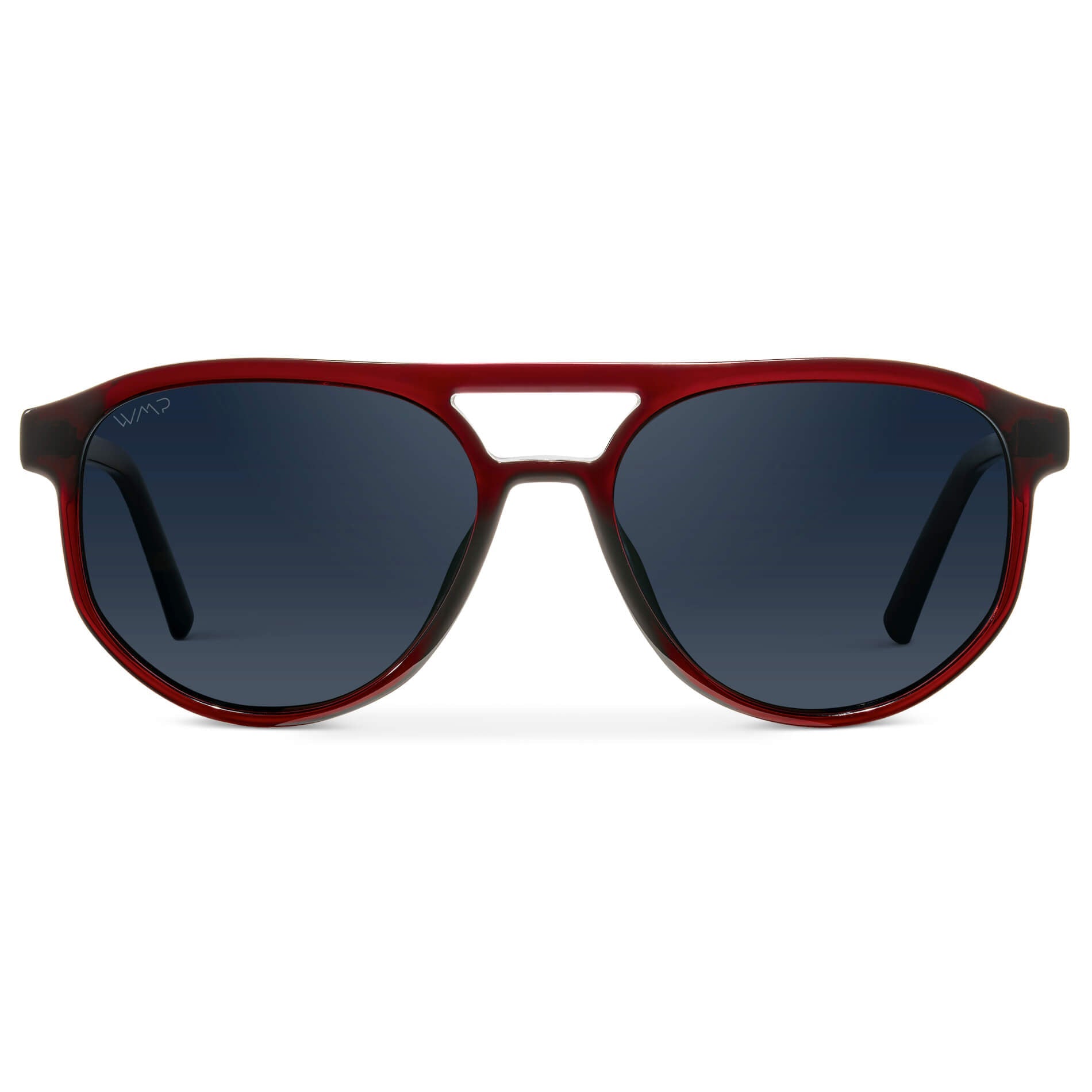 HUDSON Modern Men's Aviator Sunglasses in Red Garnet by WMP Eyewear - PUNCH Watch & Eyewear - WMP Eyewear