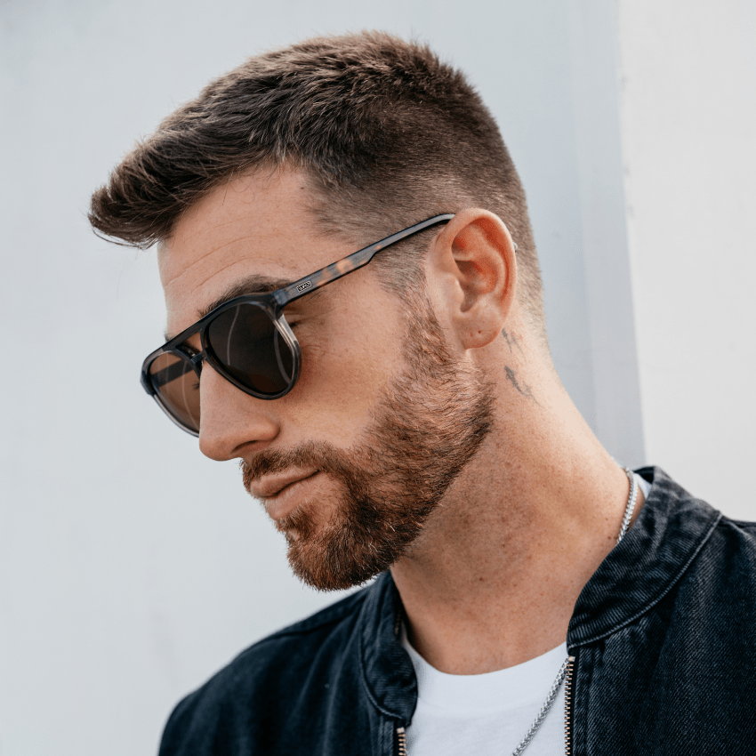 HUDSON Modern Men's Aviator Sunglasses in Tortoise Sage by WMP Eyewear - PUNCH Watch & Eyewear - WMP Eyewear