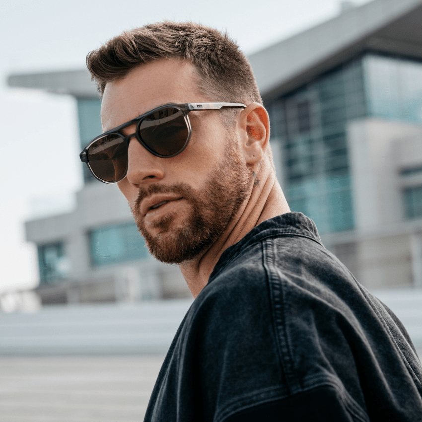 HUDSON Modern Men's Aviator Sunglasses in Tortoise Sage by WMP Eyewear - PUNCH Watch & Eyewear - WMP Eyewear