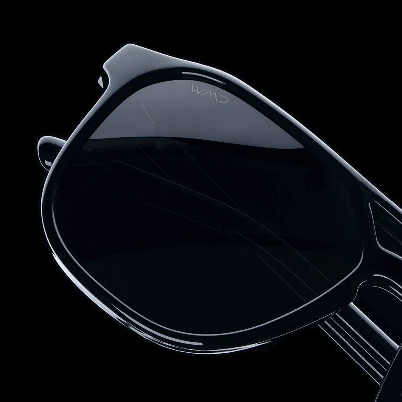 HUNTER Men's Double Bridge Aviator Sunglasses in Triple Black by WMP Eyewear - PUNCH Watch & Eyewear - WMP Eyewear