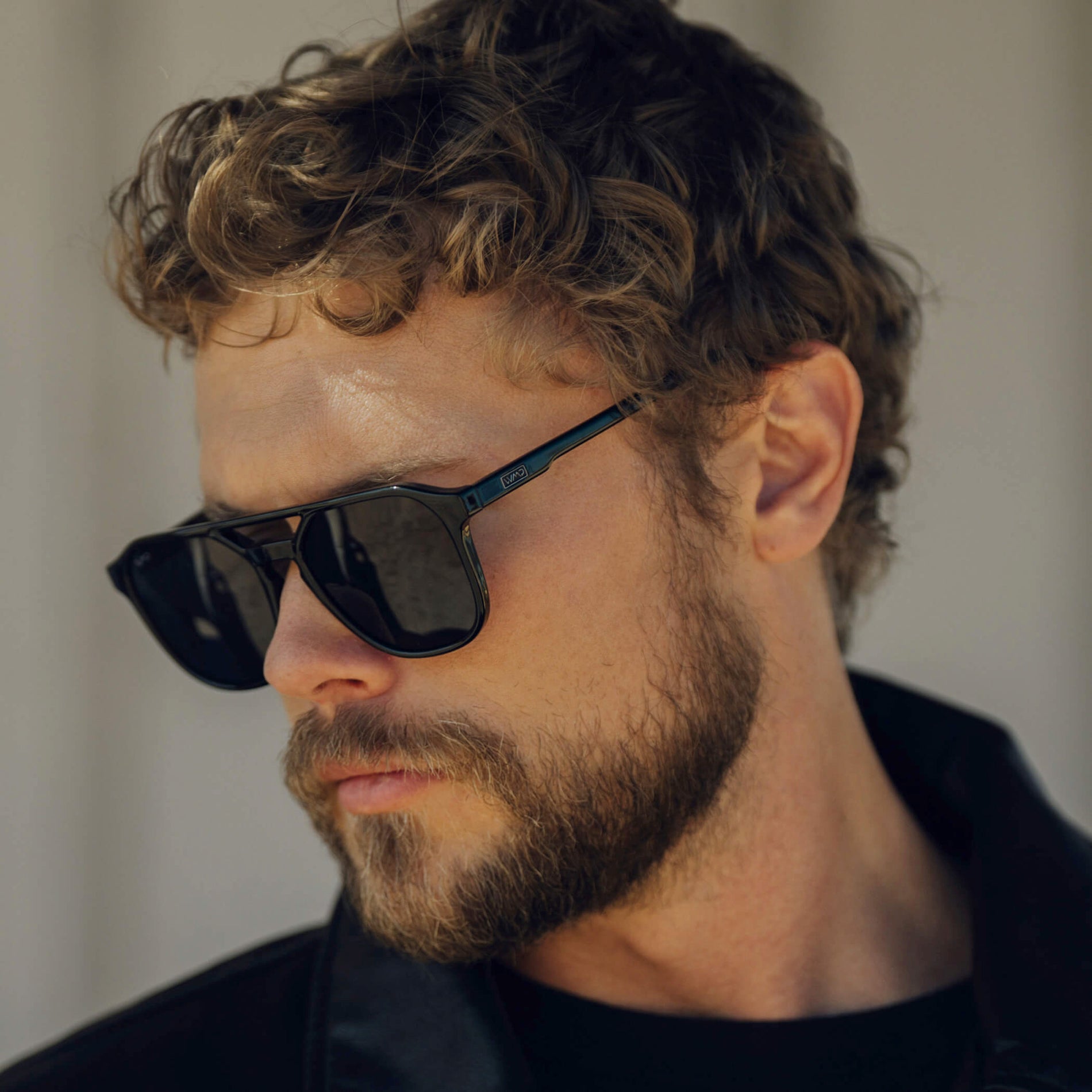 HUNTER Men's Double Bridge Aviator Sunglasses in Triple Black by WMP Eyewear - PUNCH Watch & Eyewear - WMP Eyewear