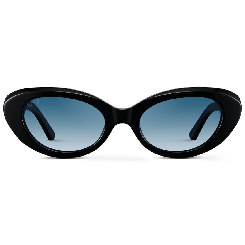 MARILYN Women's Rounded Cat - Eye Sunglasses in Gloss Black by WMP Eyewear - PUNCH Watch & Eyewear - WMP Eyewear
