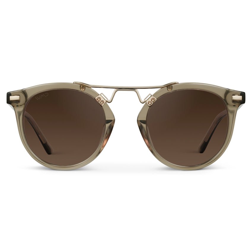 SKYLER Double Bridge Women's Sunglasses in Crystal Taupe Brown by WMP Eyewear - PUNCH Watch & Eyewear - WMP Eyewear