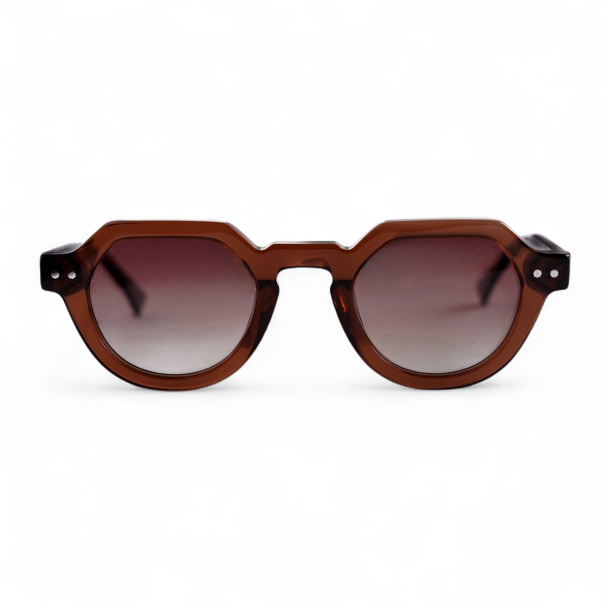 MAEL Hexagonal Brown Polarised Sunglasses, Brown Gradient Lens by TrueVivid - PUNCH Watch & Eyewear - TRUEVIVID