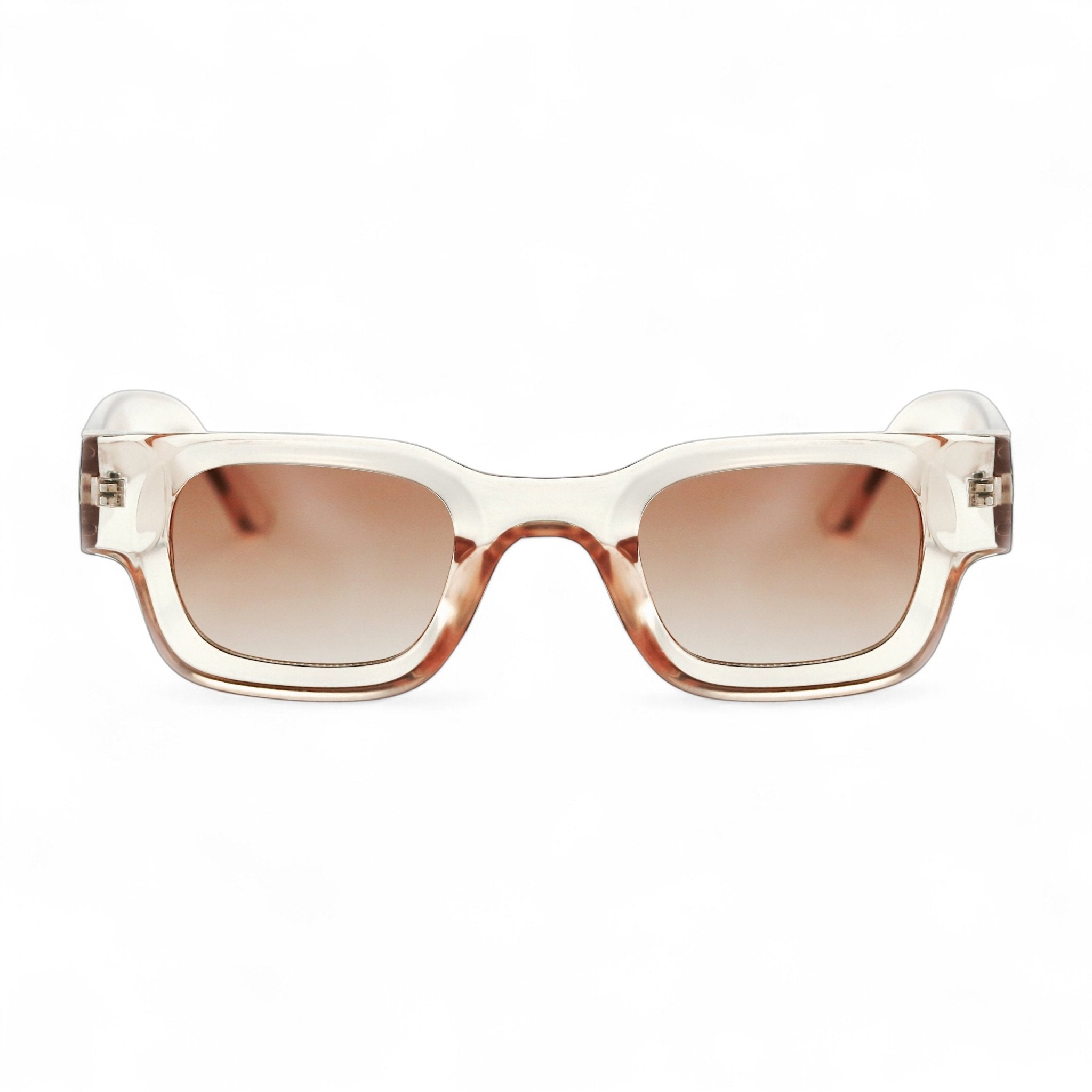 SORA, Essentials Rectangular Modern Sunglasses, Unisex, Champagne by TrueVivid Eyewear - PUNCH Watch & Eyewear - TRUEVIVID