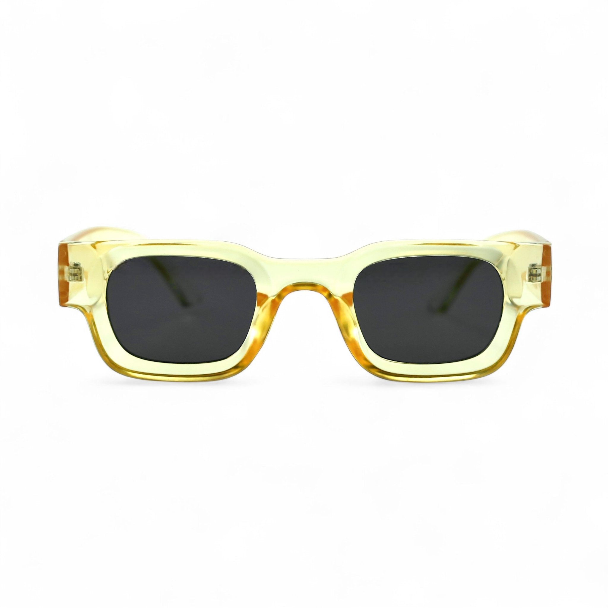 SORA, Essentials Rectangular Modern Sunglasses, Unisex, Yellow by TrueVivid Eyewear - PUNCH Watch & Eyewear - TRUEVIVID