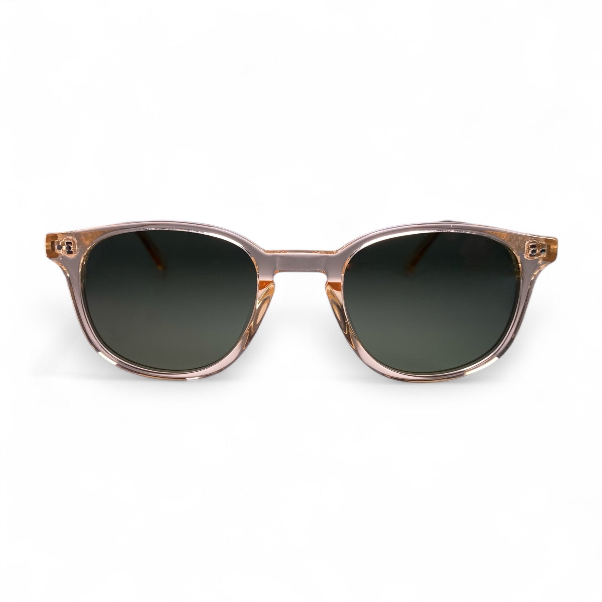ZAYA Wayfarer Polarised Sunglasses in Champagne, Green Lens by TrueVivid - PUNCH Watch & Eyewear - TRUEVIVID
