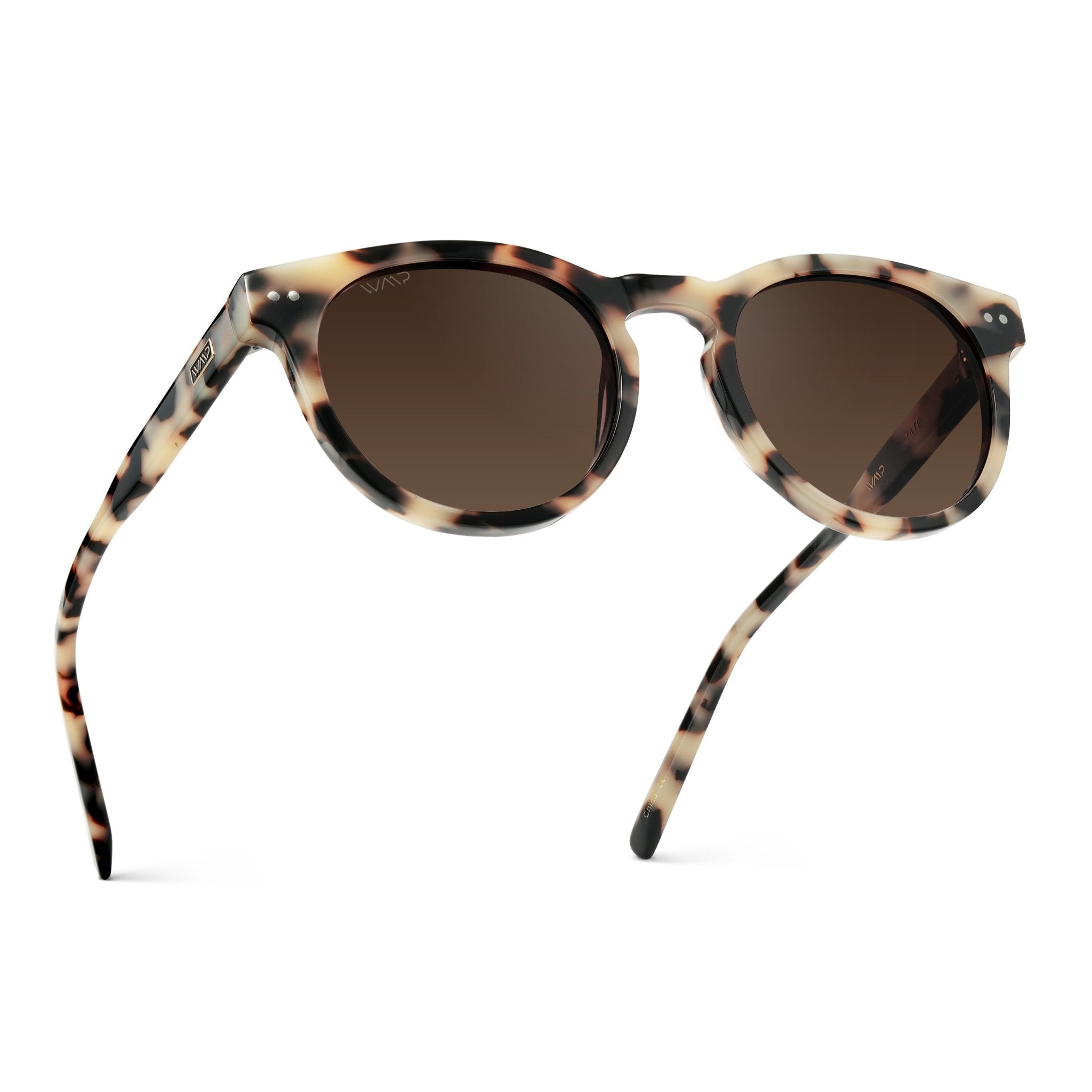 TATE Retro Round Unisex Sunglasses in Beige Tortoise by WMP Eyewear - PUNCH Watch & Eyewear - WMP Eyewear