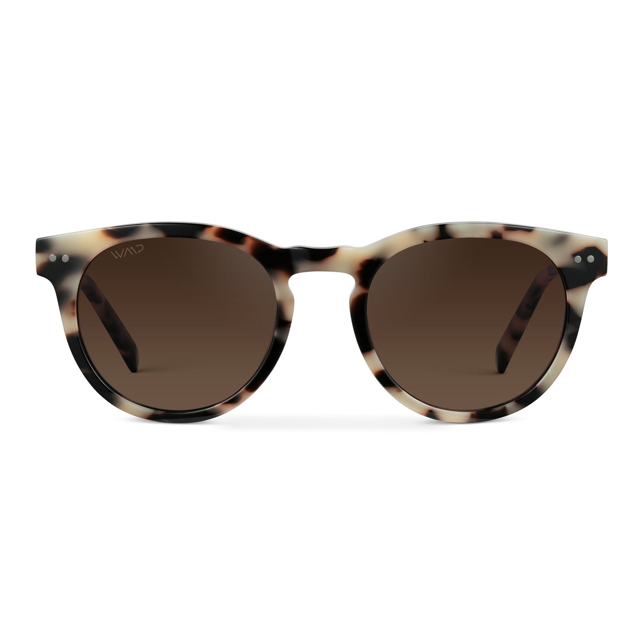 TATE Retro Round Unisex Sunglasses in Beige Tortoise by WMP Eyewear - PUNCH Watch & Eyewear - WMP Eyewear