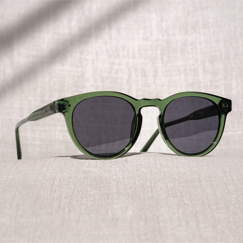 TATE Retro Round Unisex Sunglasses in Emerald Green by WMP Eyewear - PUNCH Watch & Eyewear - WMP Eyewear