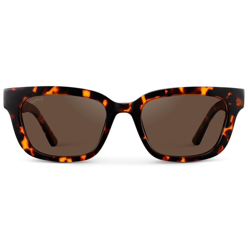 VIVIAN Slim Rectangular Women's Sunglasses in Ember Tortoise by WMP Eyewear - PUNCH Watch & Eyewear - WMP Eyewear