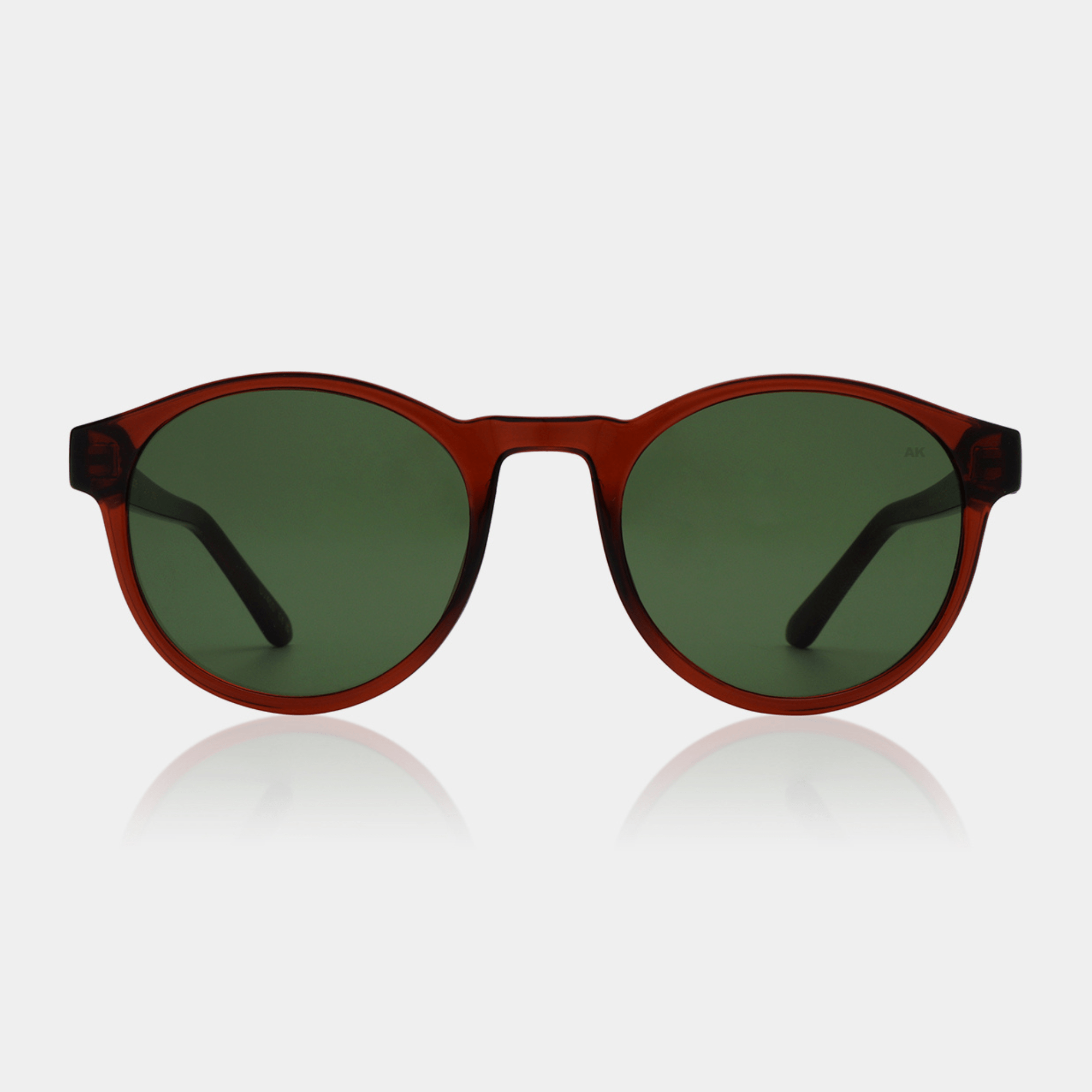 A.KJÆRBEDE (AKJAERBEDE) Marvin Sunglasses | Brown Transparent Round Frame - PUNCH Watch & Eyewear - A.KJÆRBEDE