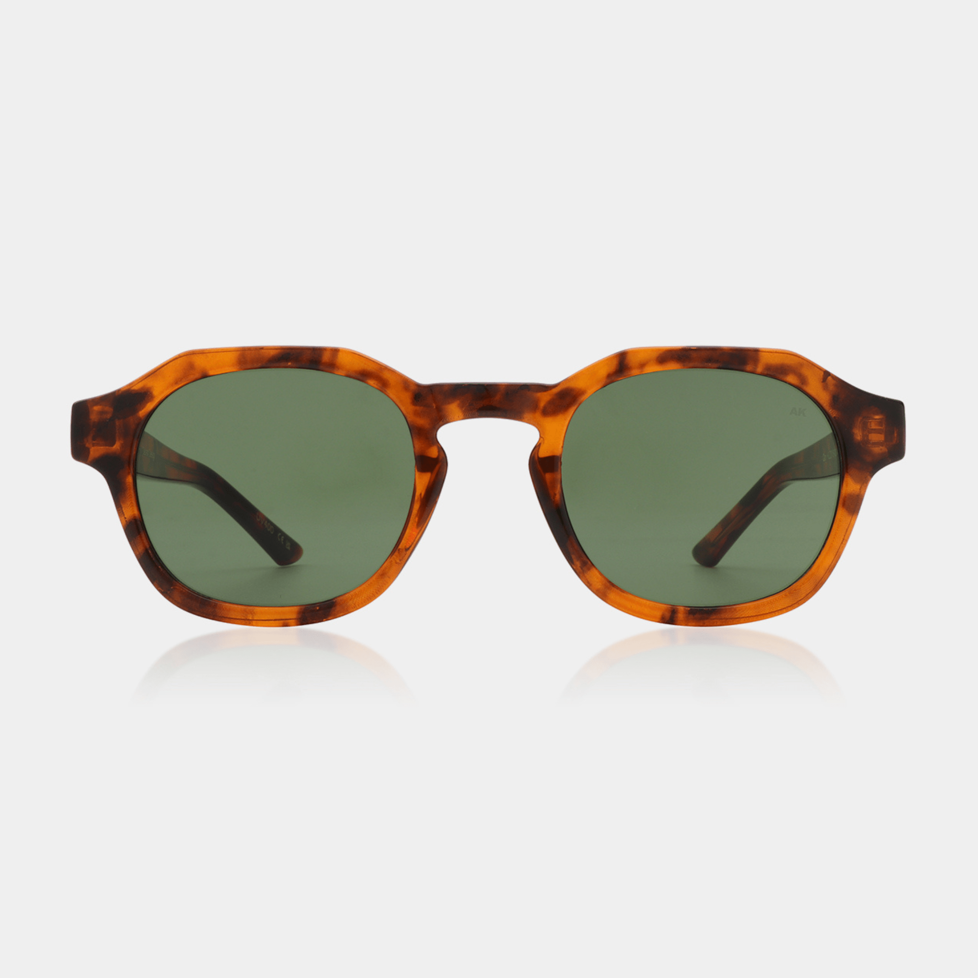 A.KJÆRBEDE (AKJAERBEDE) Zan Sunglasses | Havana Tortoise Frame, Green Lens - PUNCH Watch & Eyewear - A.KJÆRBEDE
