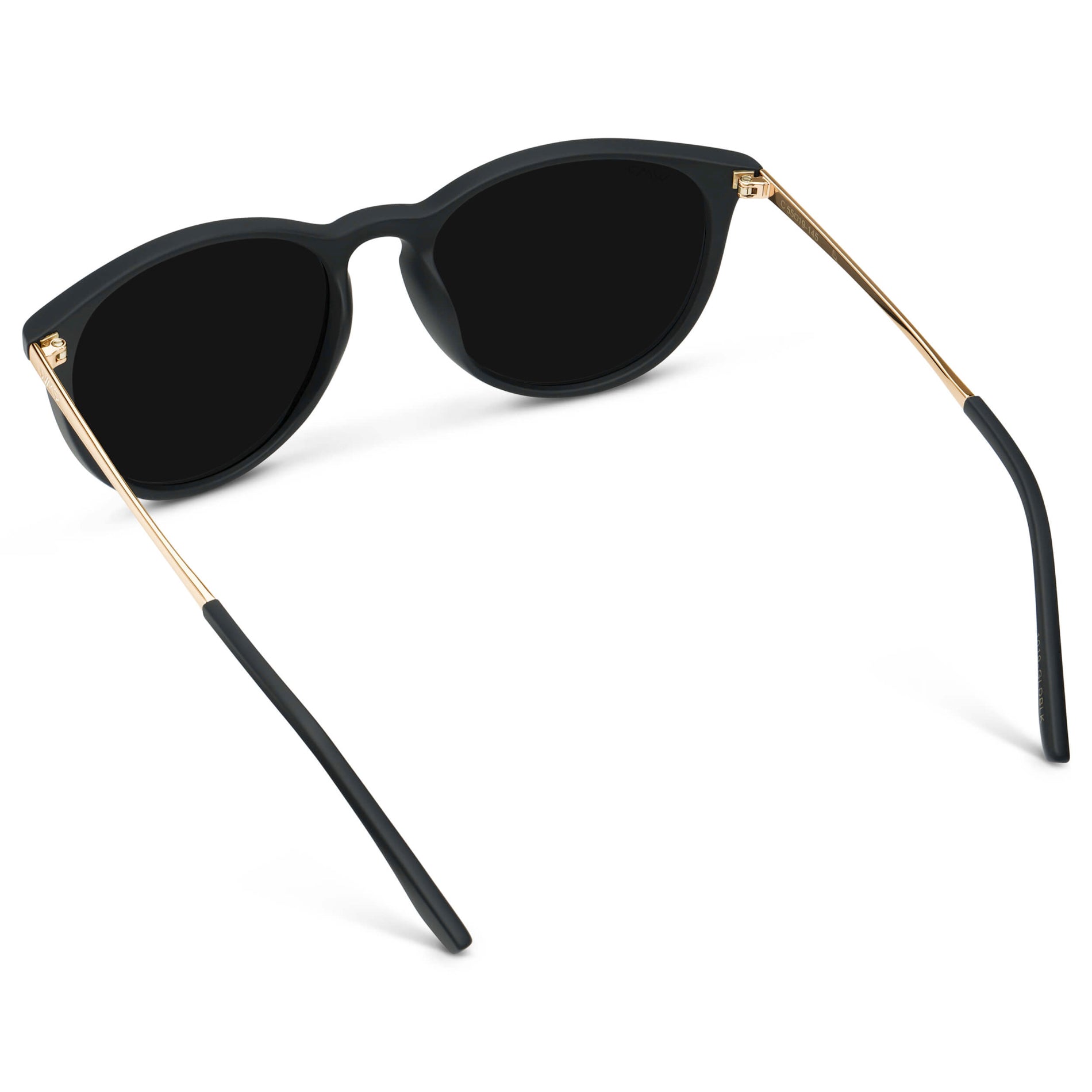 DREW Round Polarized Women's Sunglasses in Black/Gold by WMP Eyewear - PUNCH Watch & Eyewear - WMP Eyewear