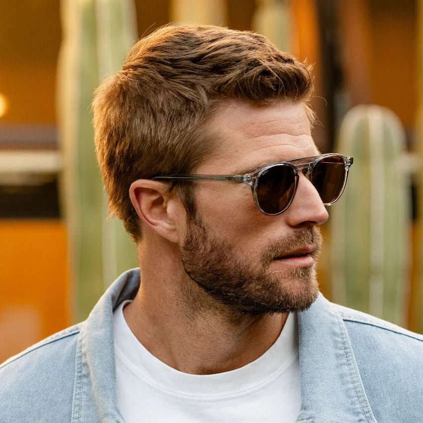 EASTON Men's Round Trendy Sunglasses in Denim Blue by WMP Eyewear - PUNCH Watch & Eyewear - WMP Eyewear