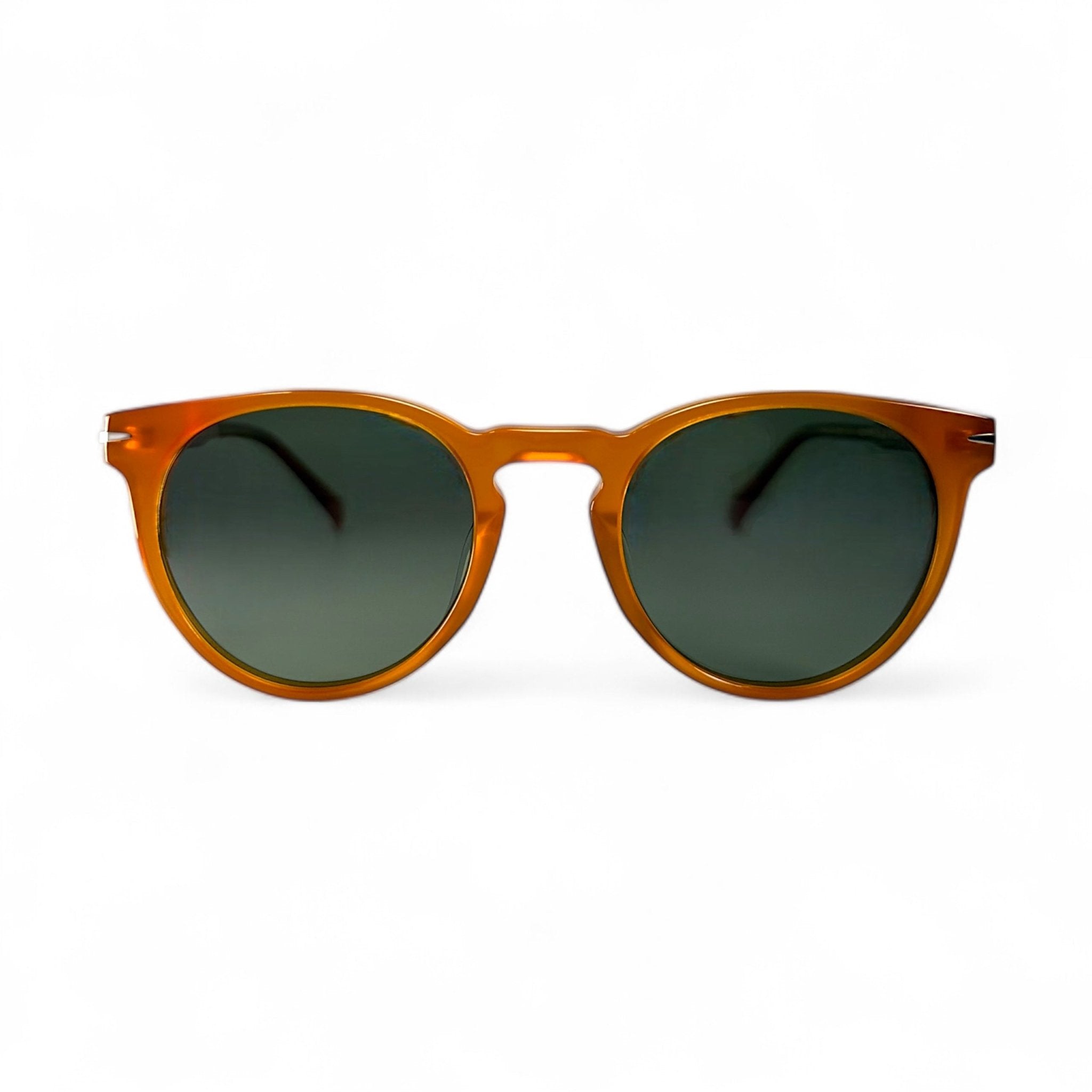 ISEL Classic Round Amber Polarised Sunglasses, Green Lens by TrueVivid - PUNCH Watch & Eyewear - TRUEVIVID
