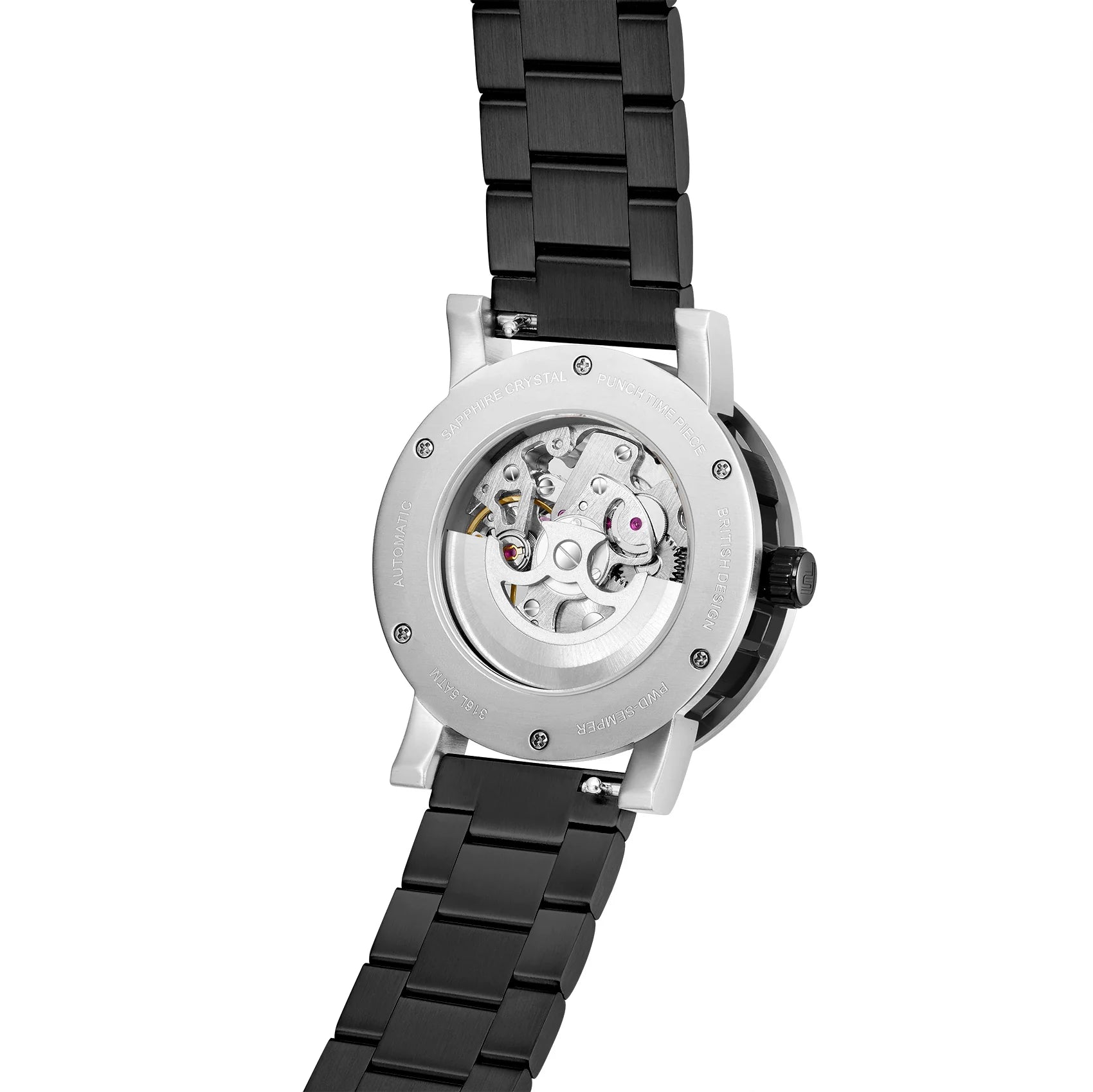 Mens Black Automatic Watch - Black Stainless Steel Strap l PUNCH - PUNCH Watch & Eyewear - Punch Watch Design