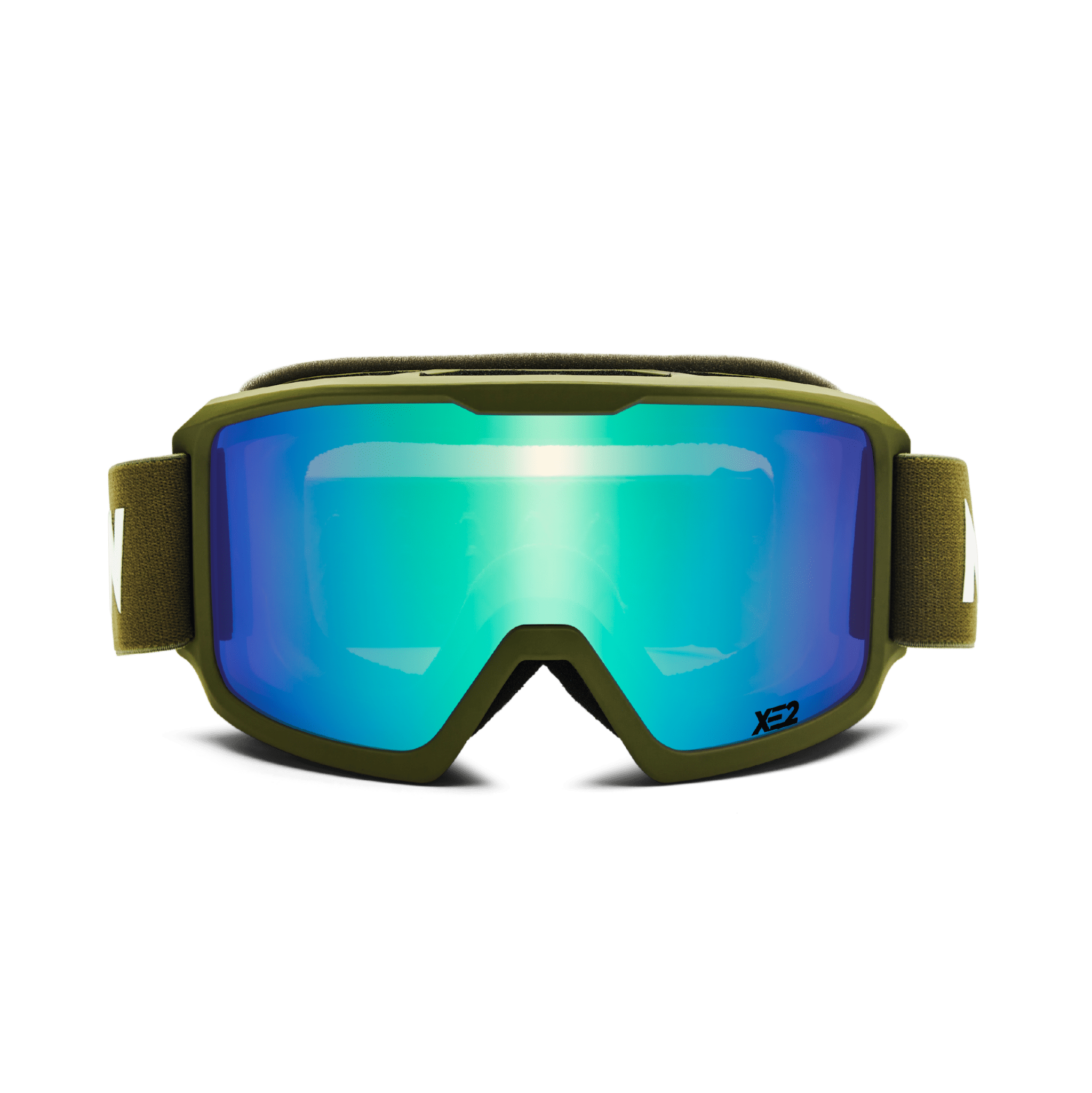 Messy Weekend Ski Goggles, FERDI XE2, UV400, Army Green Mirrored - PUNCH Watch & Eyewear - MESSY WEEKEND