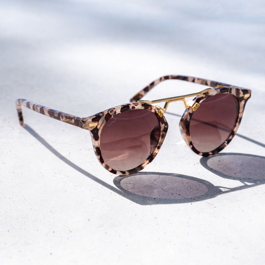 SKYLER Double Bridge Women's Sunglasses in Beige Tortoise by WMP Eyewear - PUNCH Watch & Eyewear - WMP Eyewear