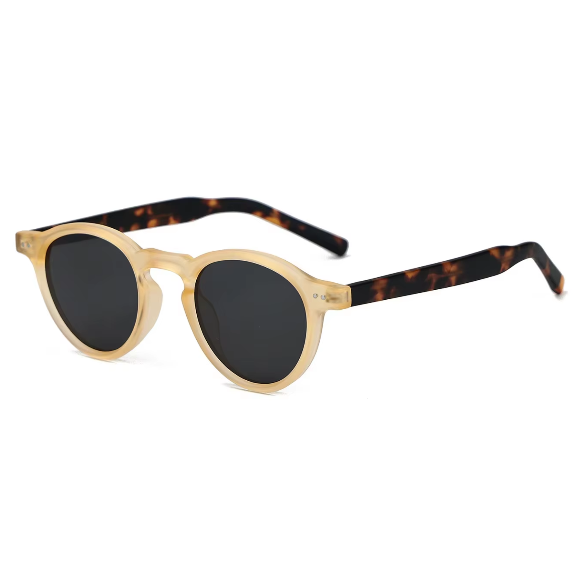 REN, Essentials Polarised Sunglasses, Unisex, Matt Yellow Tort, Grey Lens by TrueVivid