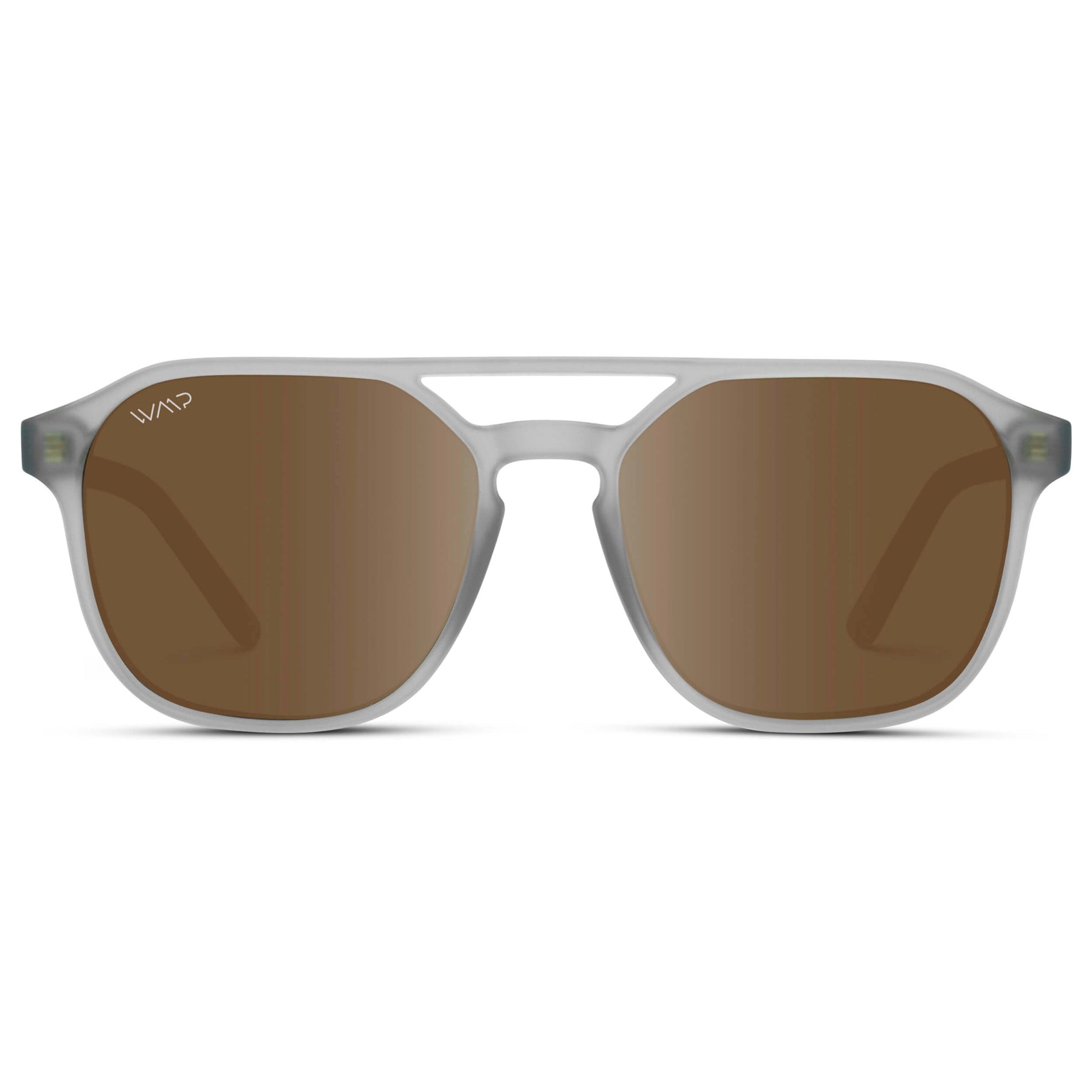 HUNTER Men's Double Bridge Aviator Sunglasses in Moonrock Grey by WMP Eyewear - PUNCH Watch & Eyewear 