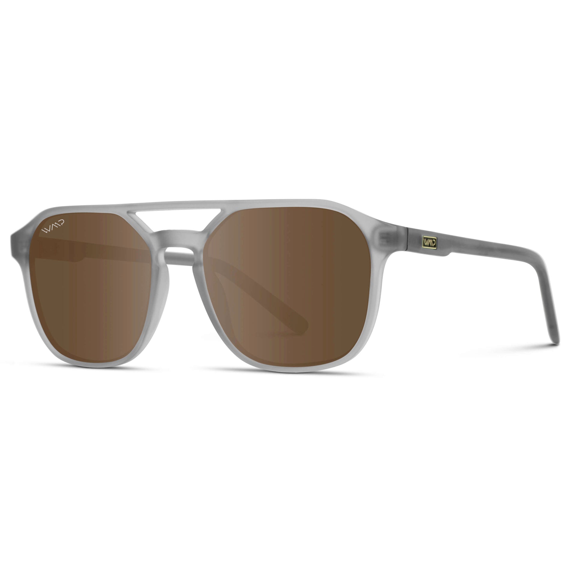 HUNTER Men's Double Bridge Aviator Sunglasses in Moonrock Grey by WMP Eyewear - PUNCH Watch & Eyewear - WMP Eyewear