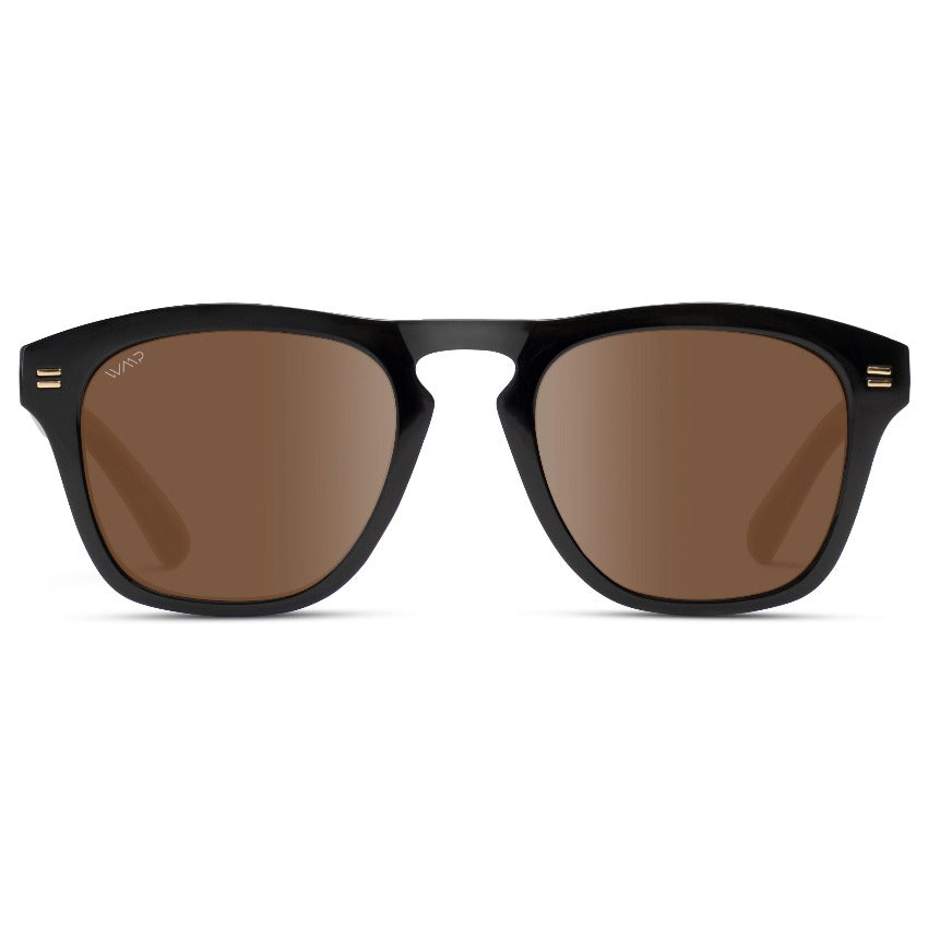 DASH Modern Unisex Sunglasses in Glossy Black by WMP Eyewear - Punch Watch Design 