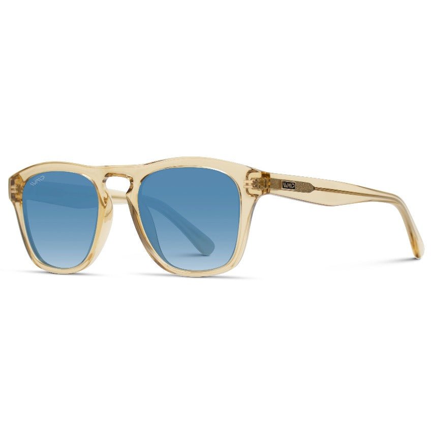 DASH Modern Unisex Sunglasses in Champagne Crystal Blue by WMP Eyewear - PUNCH Watch & Eyewear - WMP Eyewear