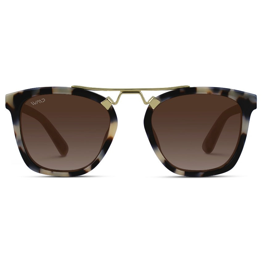 DEMI Oversized Women's Sunglasses in Beige Tortoise by WMP Eyewear - Punch Watch Design 