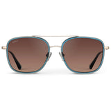 GIA Women's Square Oversized Aviator Sunglasses in Crystal Cobalt by WMP Eyewear