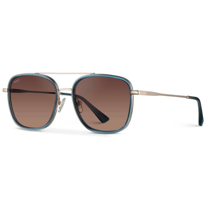 GIA Women's Square Oversized Aviator Sunglasses in Crystal Cobalt by WMP Eyewear - PUNCH Watch & Eyewear - WMP Eyewear