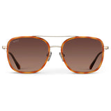 GIA Women's Square Oversized Aviator Sunglasses in Sunset Tortoise by WMP Eyewear