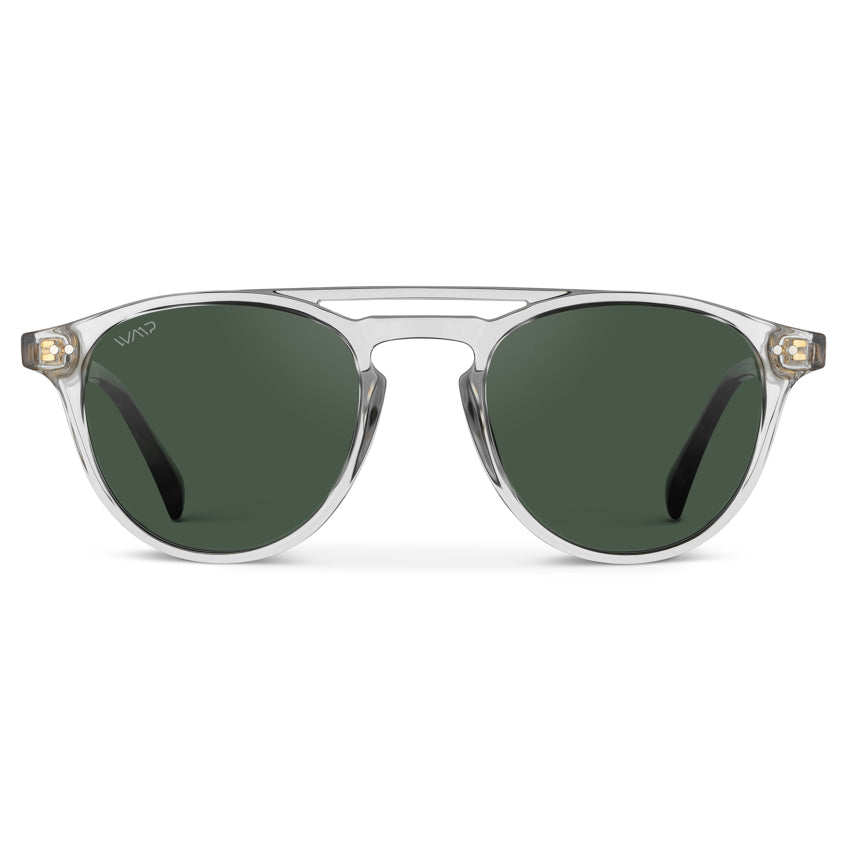 EASTON Men's Round Trendy Sunglasses in Clear Gloss by WMP Eyewear - Punch Watch Design 