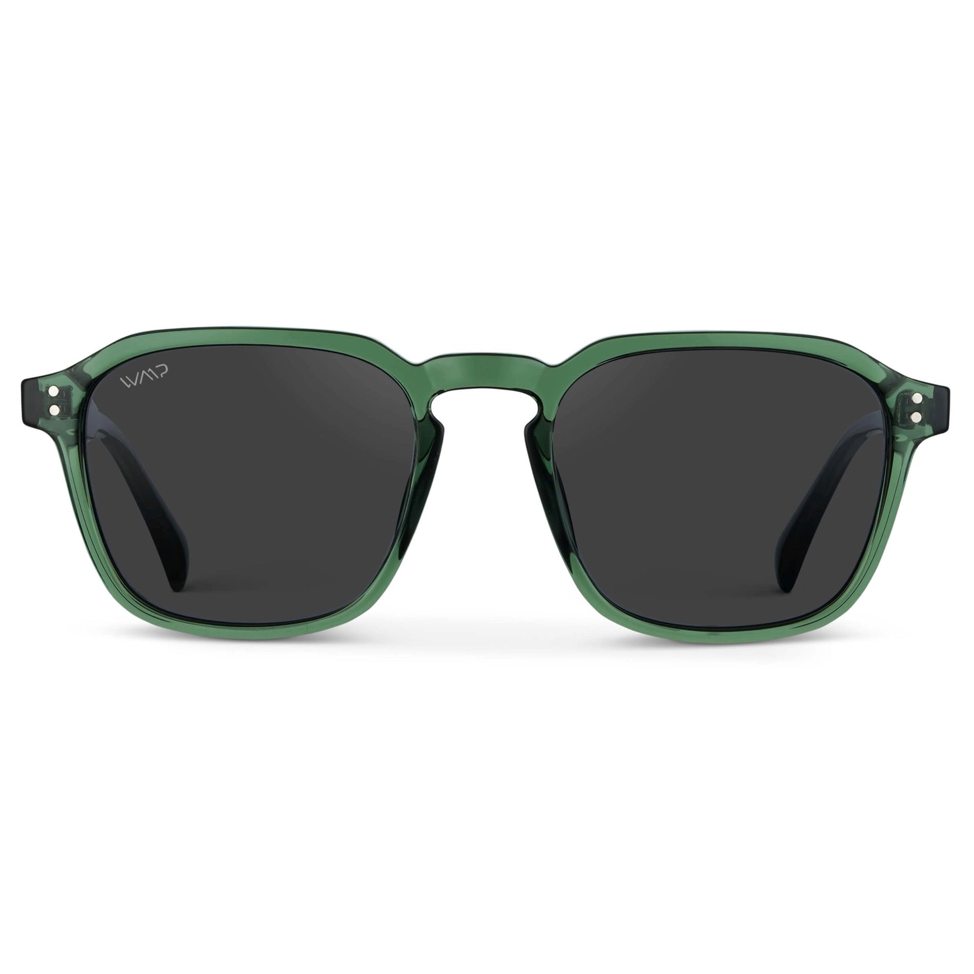 FRANCIS Men's Square Modern Retro Sunglasses in Emerald Green by WMP Eyewear - PUNCH Watch & Eyewear 