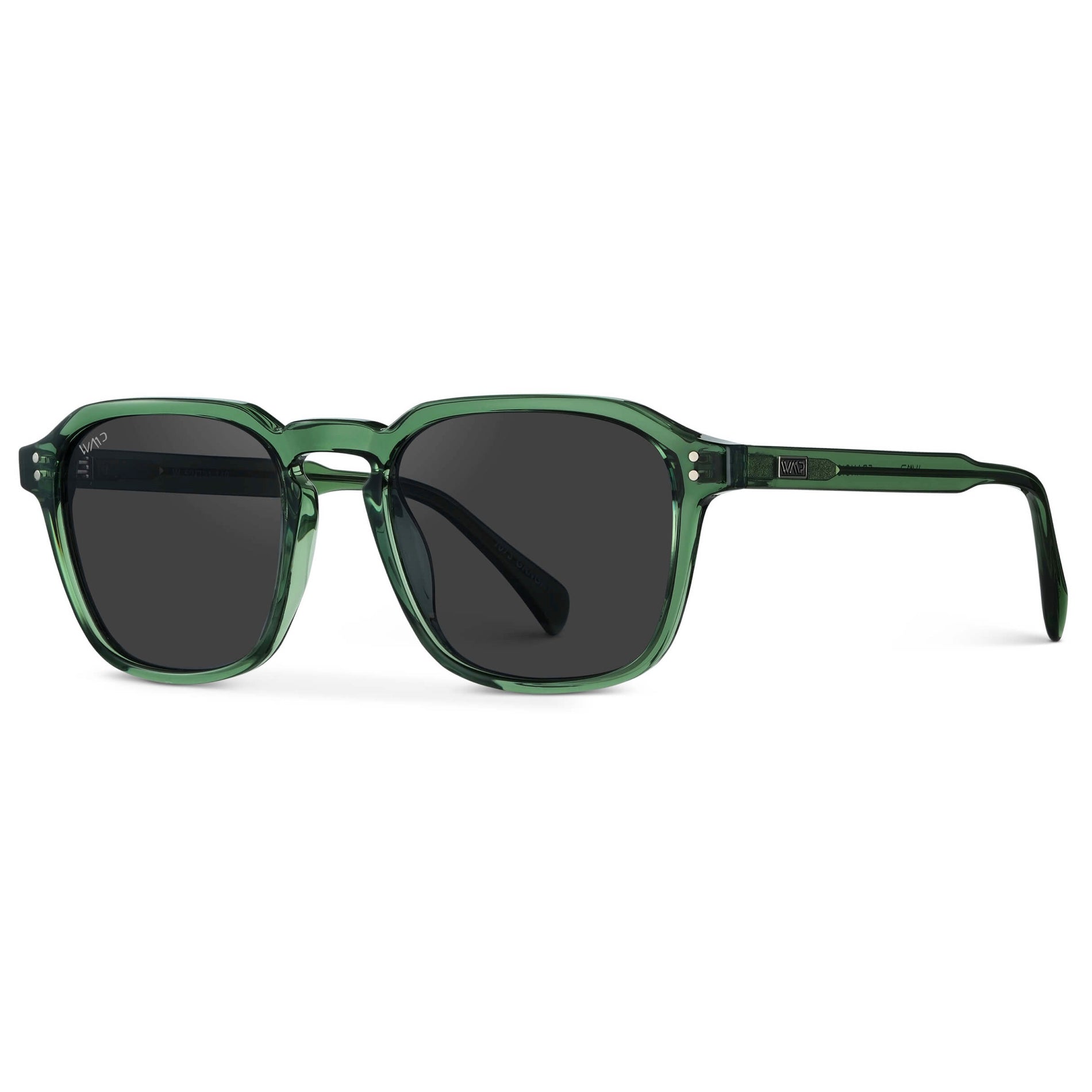 FRANCIS Men's Square Modern Retro Sunglasses in Emerald Green by WMP Eyewear - PUNCH Watch & Eyewear - WMP Eyewear